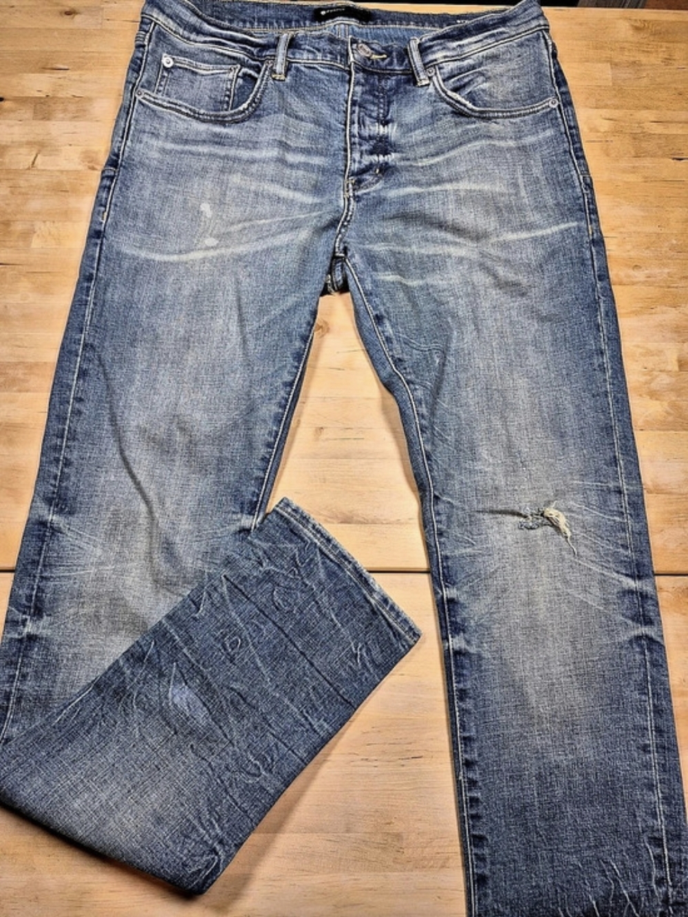 Purple Brand P001 Low Rise Skinny Jeans Blue Waist 33